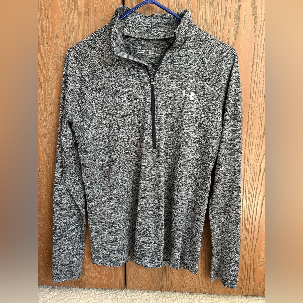 Under Armour Black and White Quarter-Zip Pullover